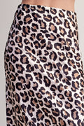 Animal Skirt High Waist Midi Length