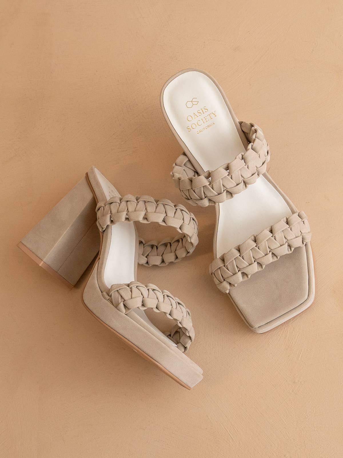 The Zenda Taupe | Braided Chunky Platform Party Heel