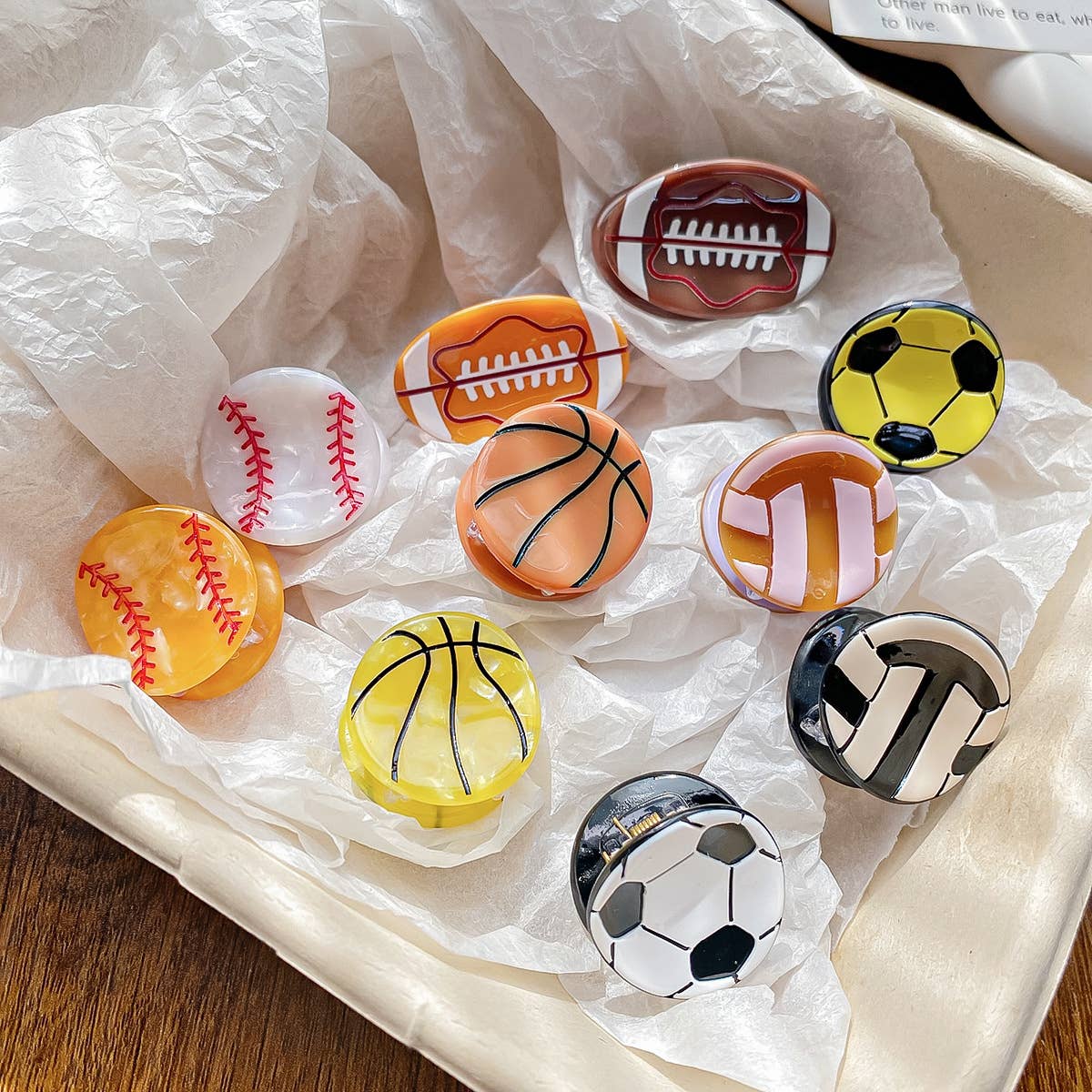 Mini Sports Ball Hair Clip