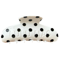 LM White/Black Dot Hair Clip