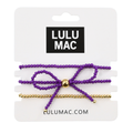 Lulu Mac Bow Bracelet Set- Purple