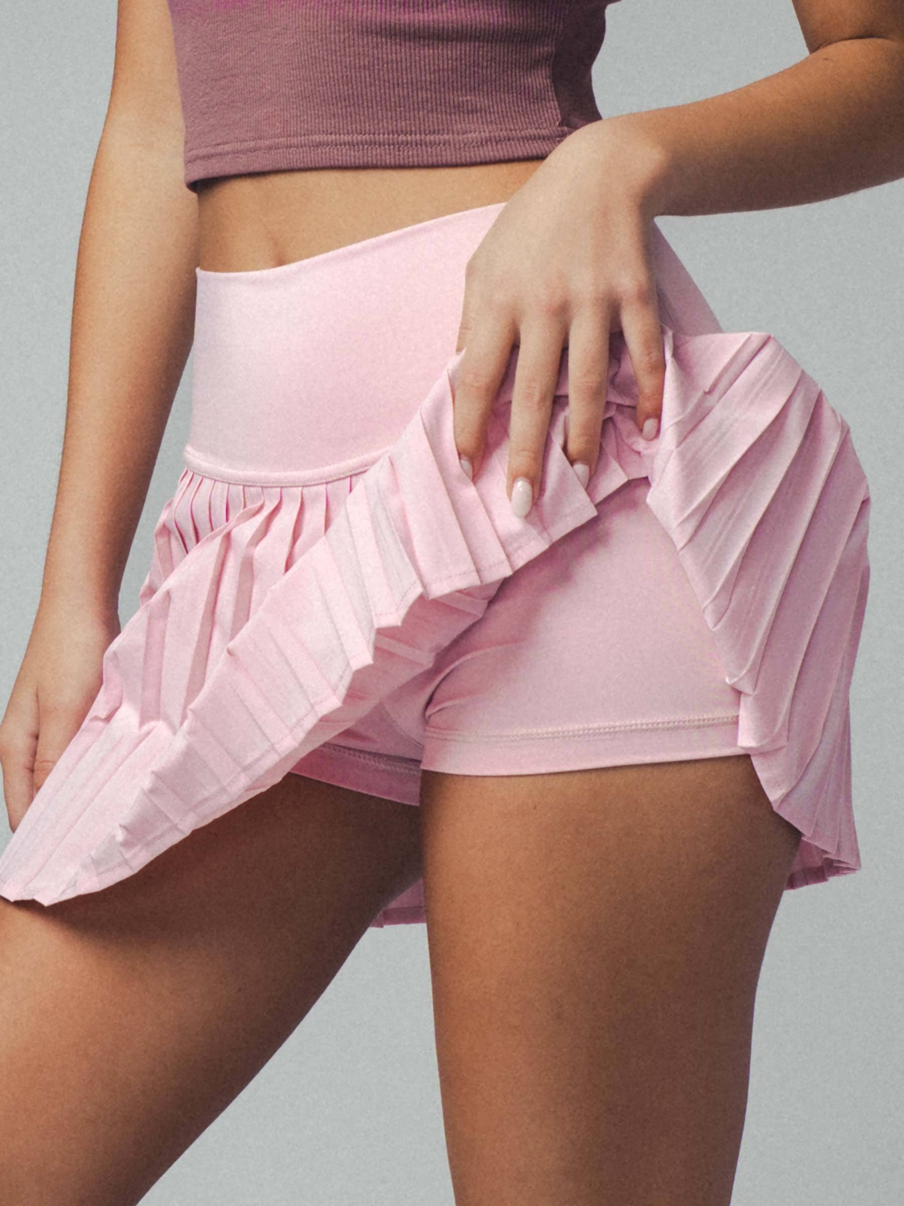 High-Waisted Pleated Tennis Skort