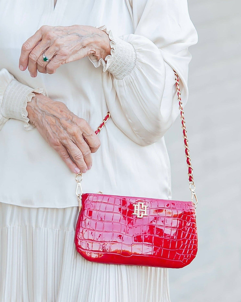 Caroline Hill- Livi Crossbody Red Patent