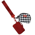 LM Wristlet Crimson Houndstooth