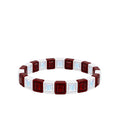LM Crimson/White Rhinestone Bracelet
