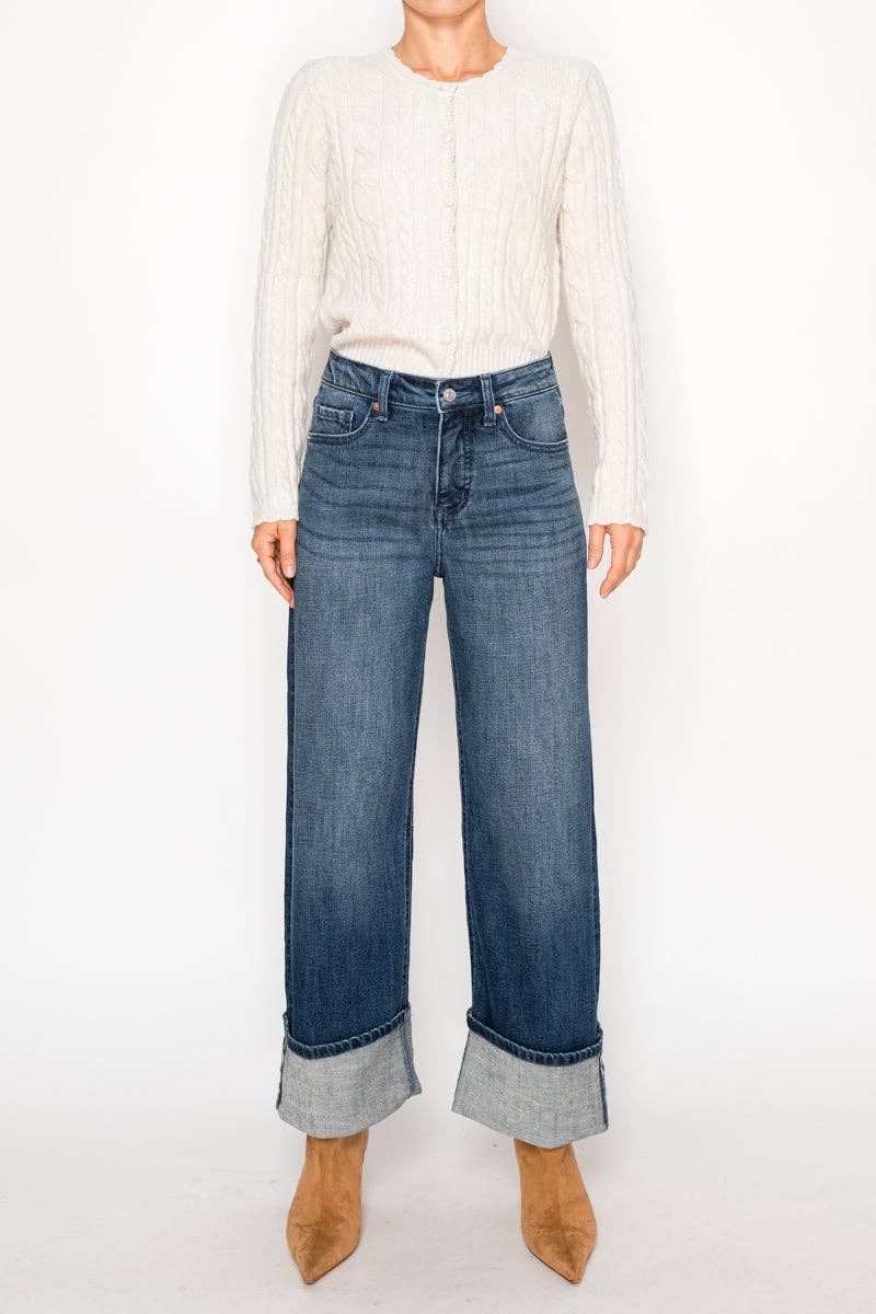 INSEAM TRANFORM TUMMY CONTROL HIGH RISE A-WIDE JEANS
