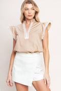 woven top Taupe
