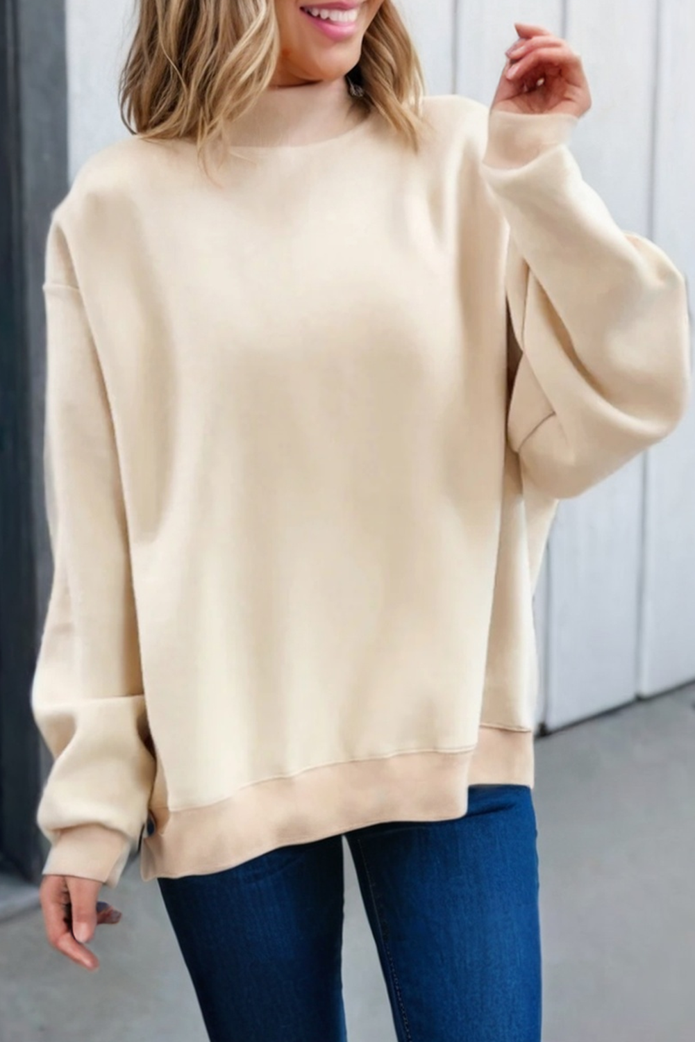 LAS Oversized Drop Shoulder Reversible Sweatshirt