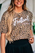 Football Season Bleached Leopard Tee
