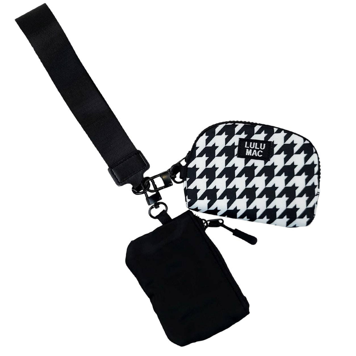 LM Wristlet-Black Houndstooth