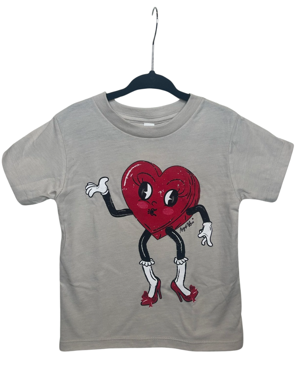 Kids Valentine's Dancing Heart Iced Latte Graphic Tee