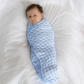 Blue Gingham Swaddle Blanket