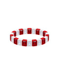 LM Red/White Rhinestone Bracelet