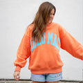 LM Orange/Blue Puff Sweatshirt