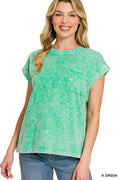 Halo Washed Cuffed Short Sleeve Tee