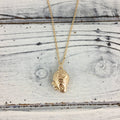 Oyster Locket Necklace Gold