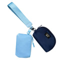 Light Blue/Navy Lulu Mac Wristlet