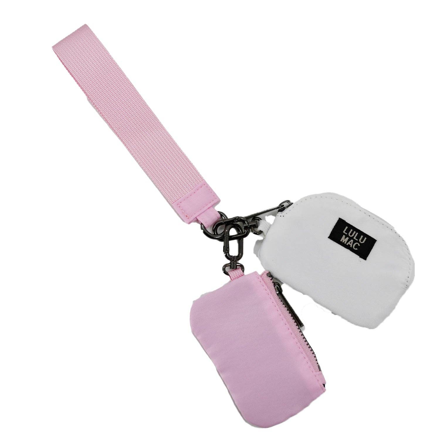Pink/White Lulu Mac Wristlet