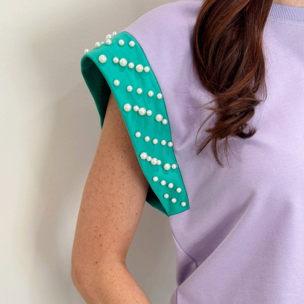 Pastel Mardi Pearl Flutter Sleeve