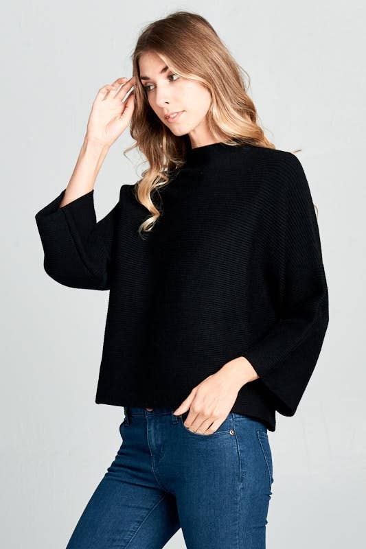 NOT YOUR CASUAL TOP-BLACK