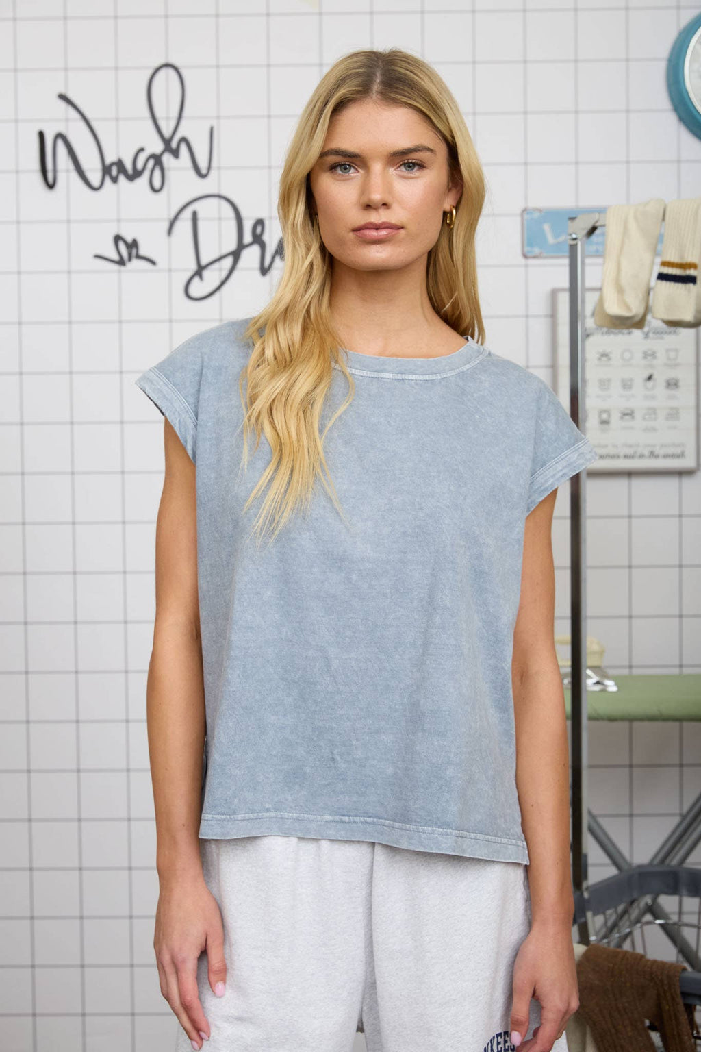 WASHED KNIT T-SHIRT