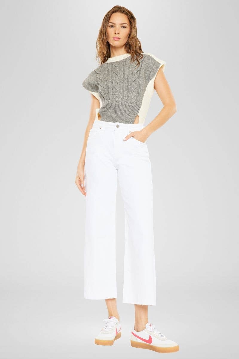 Kancans-HIGH RISE CROP WIDE LEG