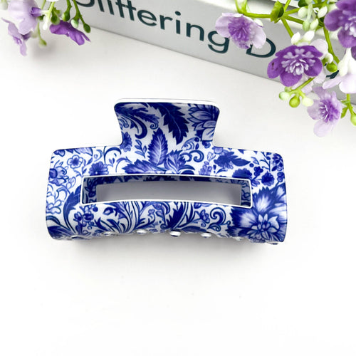 Blue & White Hair Clip
