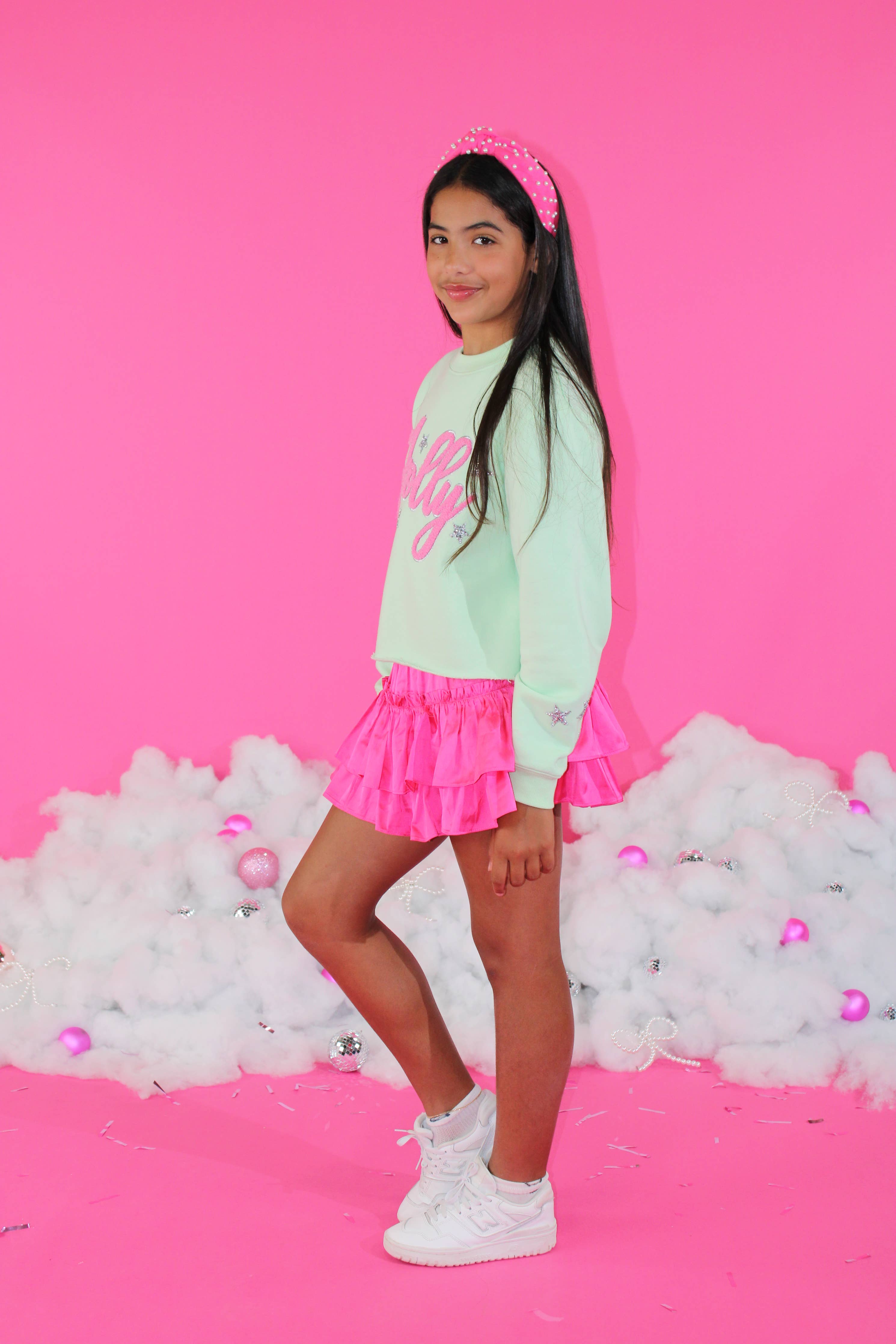 Jolly Rhinestone Stars Sweatshirt - TWEEN GIRLS