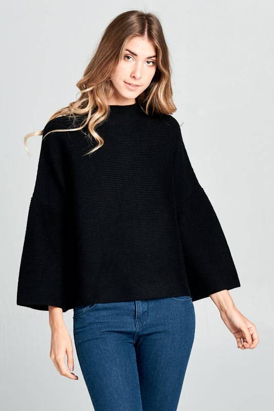 NOT YOUR CASUAL TOP-BLACK