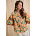 Botanical Floral Print Blouse