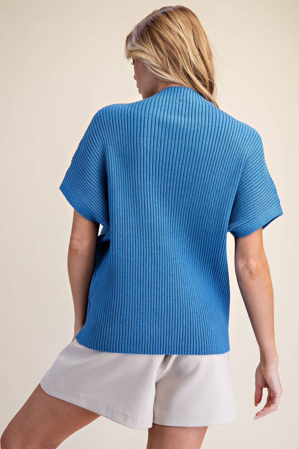 Mock Neck Oversized Pullover Sweater