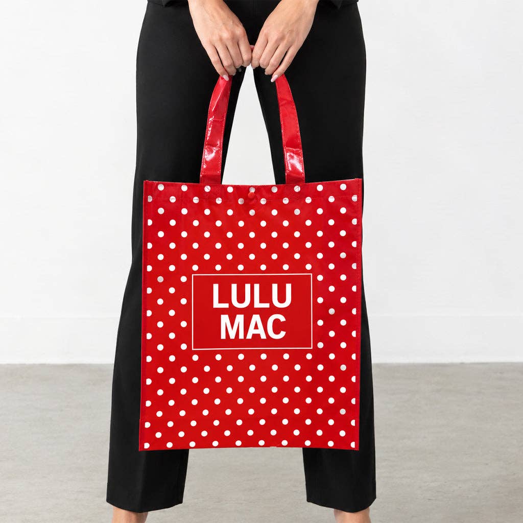 LM Reusable Tote - Red/White Dot