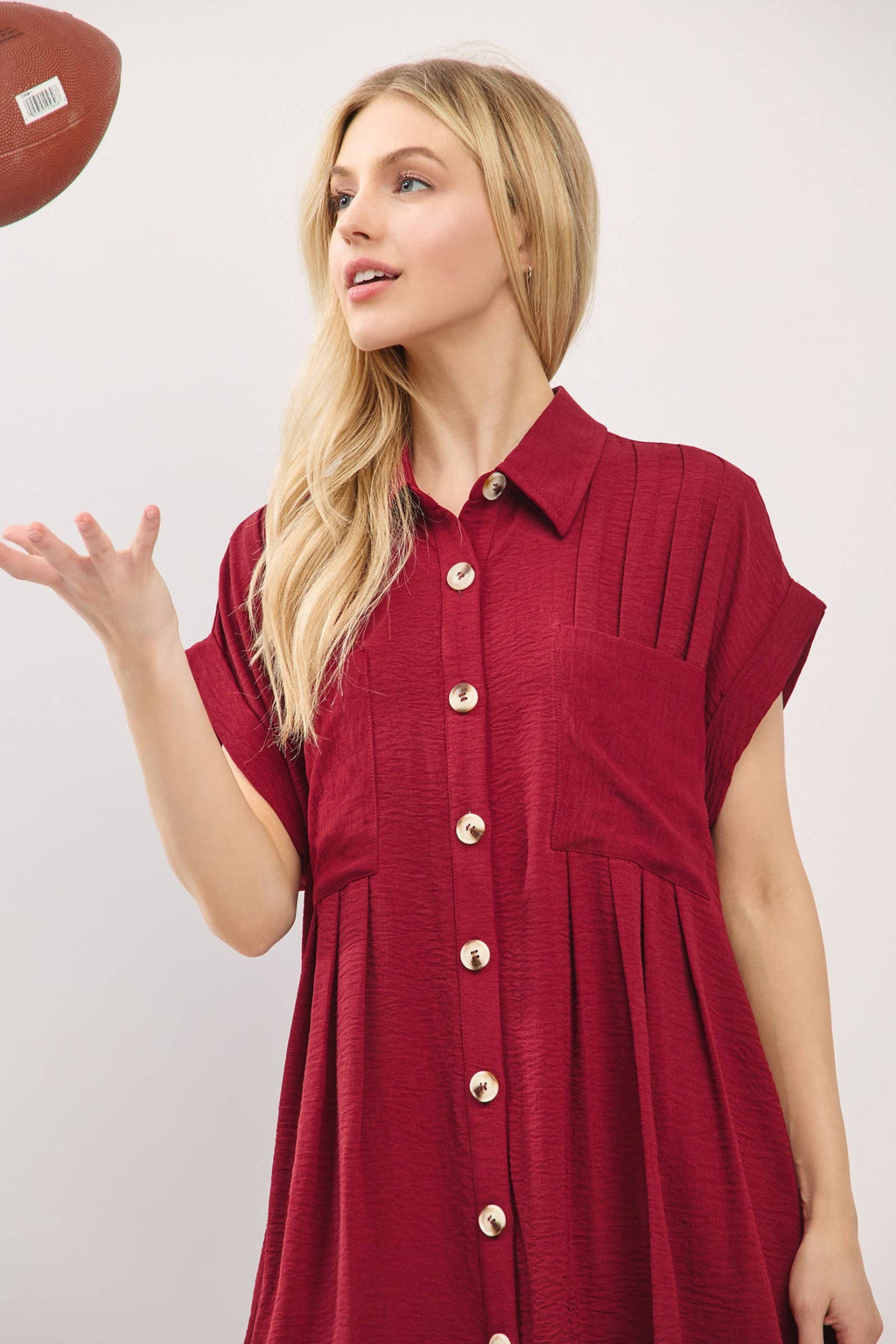 Button Front Airflow Shirt Dress
