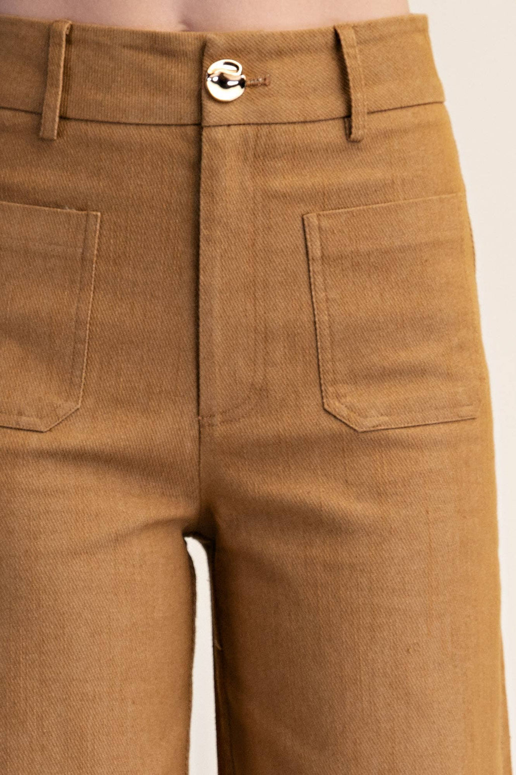 Stretchy Jeans High Rise Front Pocket Wide Leg