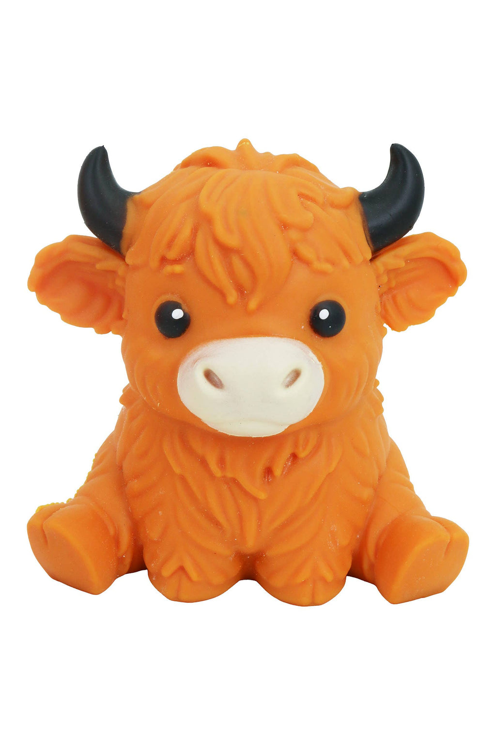 Jumbo 6 Inch Highland Cow Fluffy Slime Filled TPR Squishy