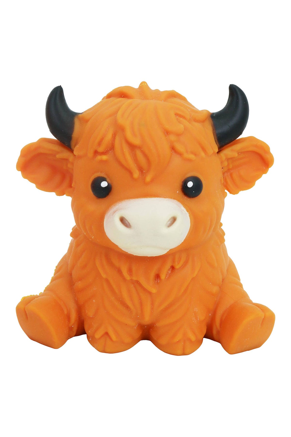 Jumbo 6 Inch Highland Cow Fluffy Slime Filled TPR Squishy