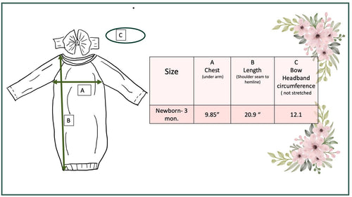 Bow Rows Baby Gown