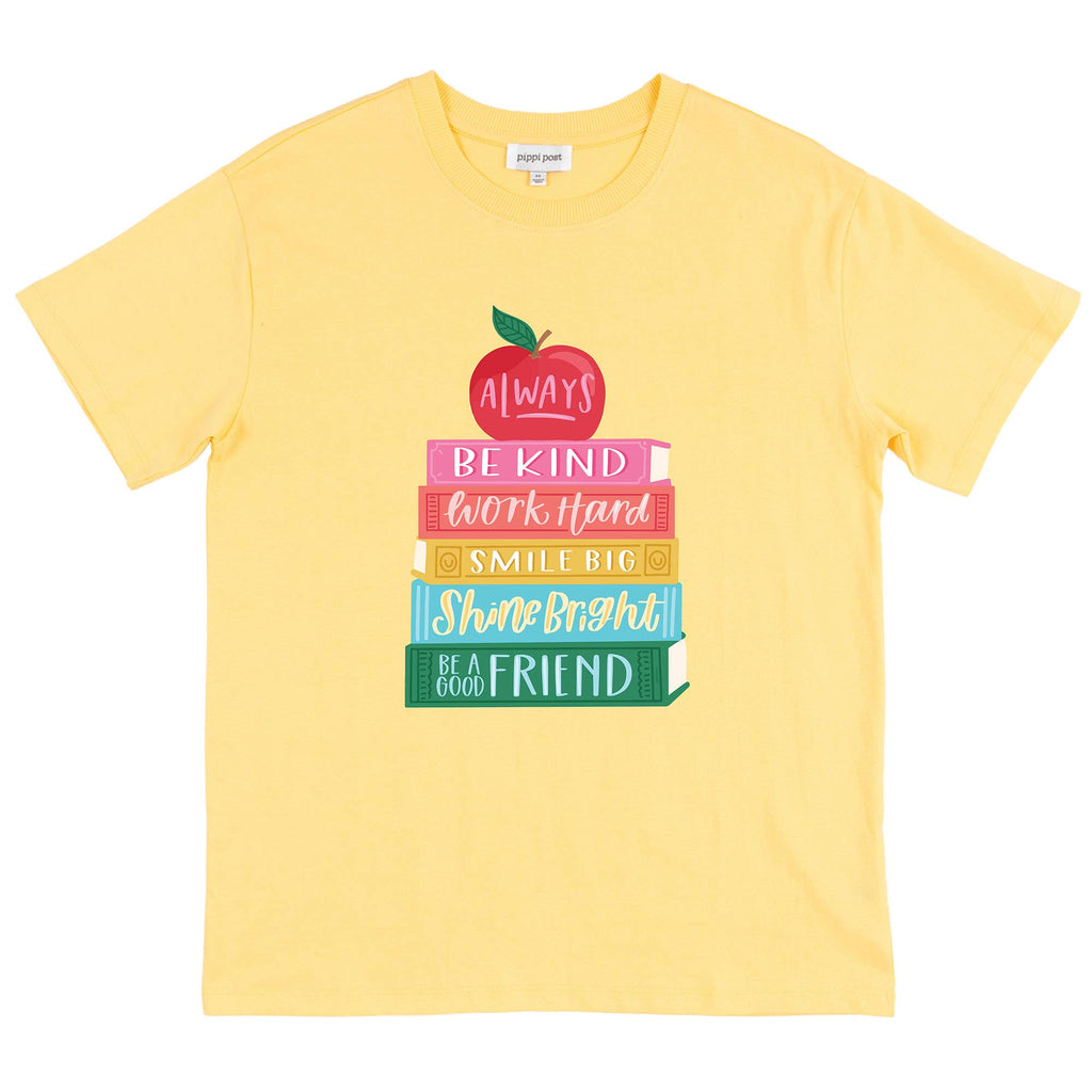 Affirmations Book Stack- Pippi Tee - Light Yellow