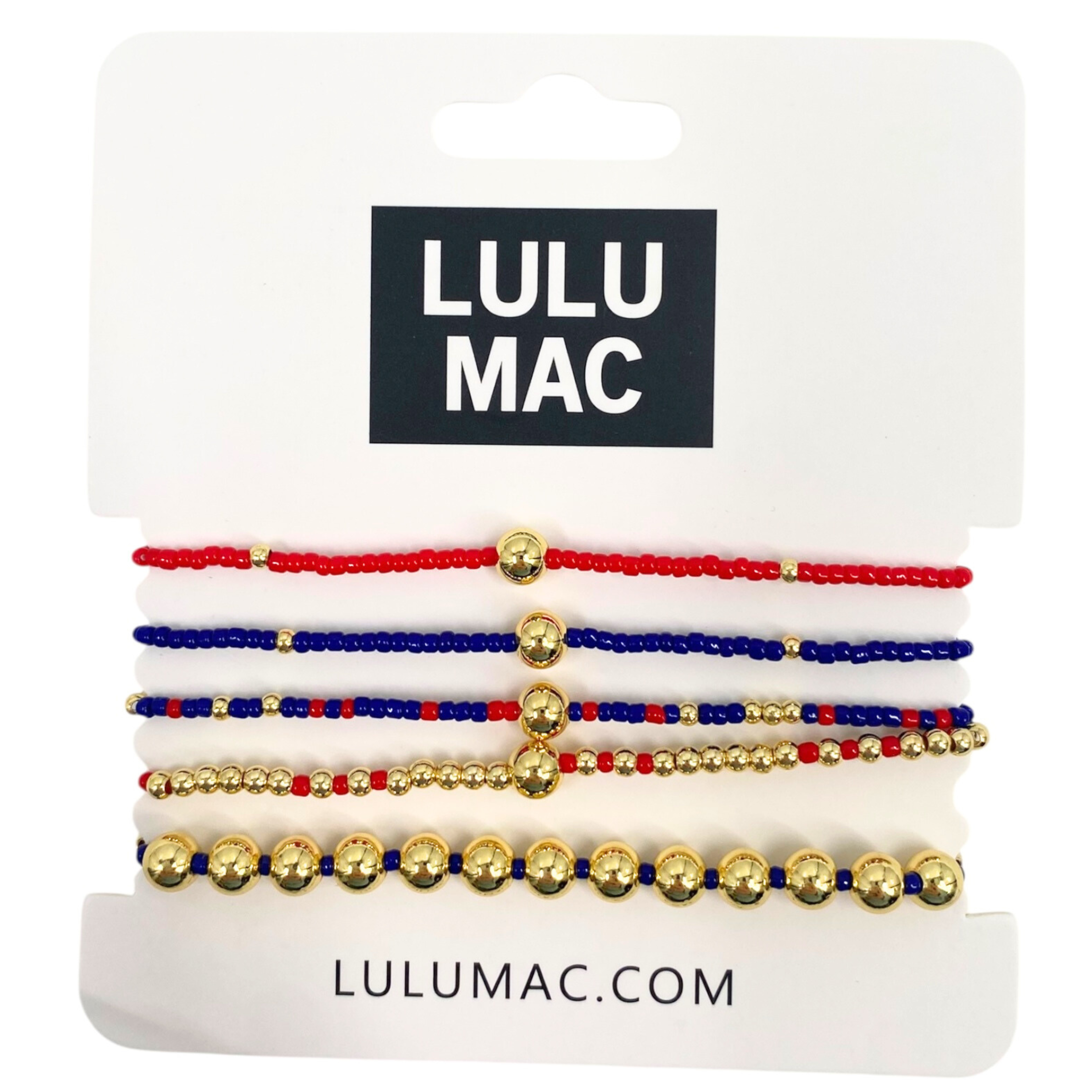 LM Red and Navy Bracelet Set