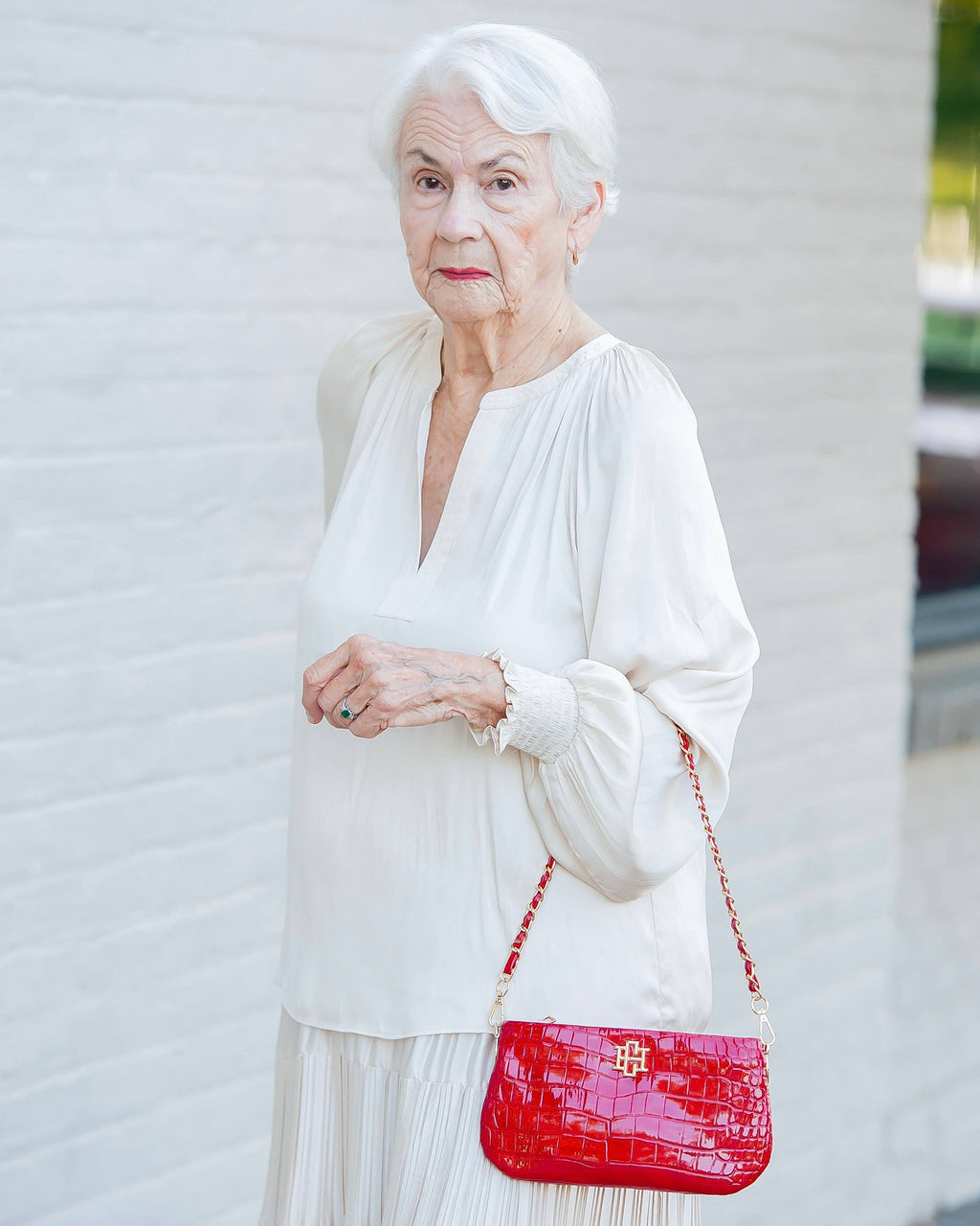Caroline Hill- Livi Crossbody Red Patent