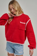 COZY HOLIDAY CHRISTMAS SWEATER TOP WITH POCKETS_JLT00451-01