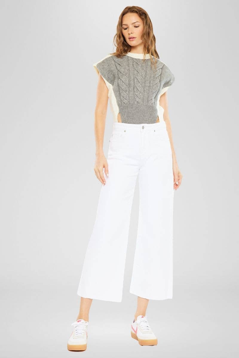 Kancans-HIGH RISE CROP WIDE LEG
