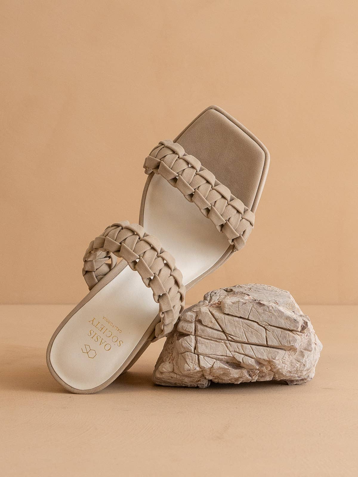The Zenda Taupe | Braided Chunky Platform Party Heel