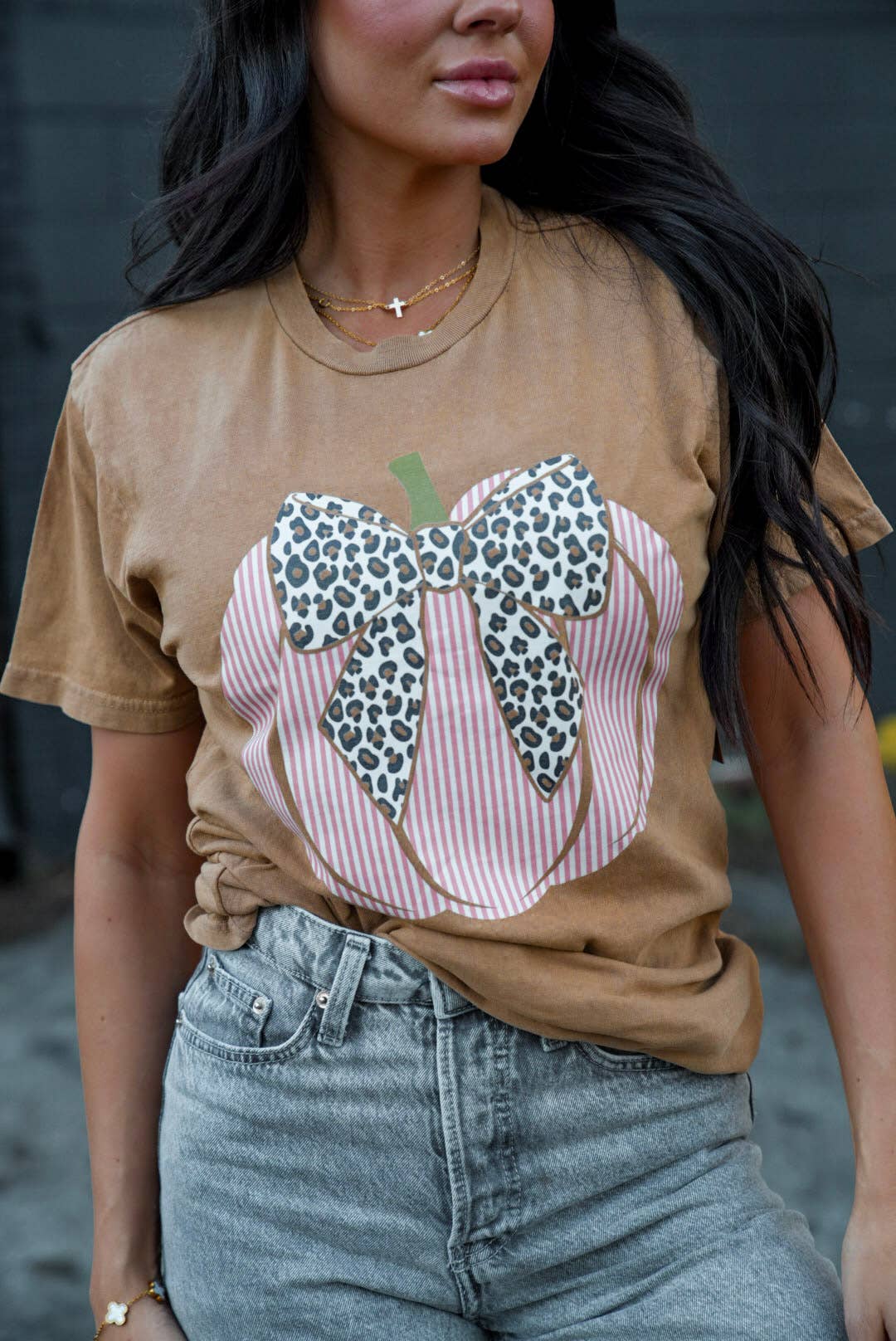 Seersucker Pumpkin Short Sleeve Tee