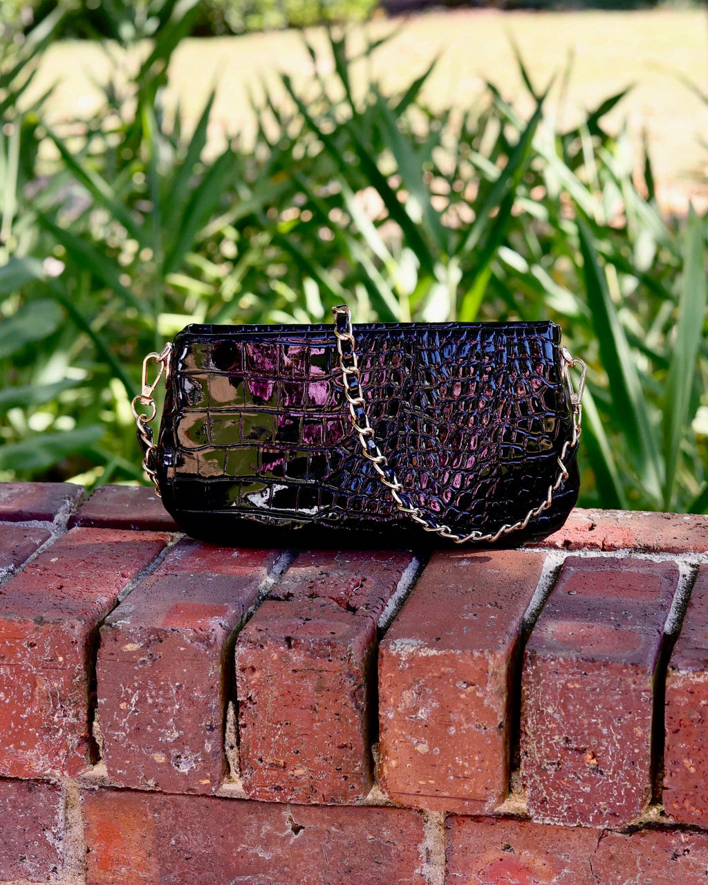 Caroline Hill- Livi Crossbody Black Patent