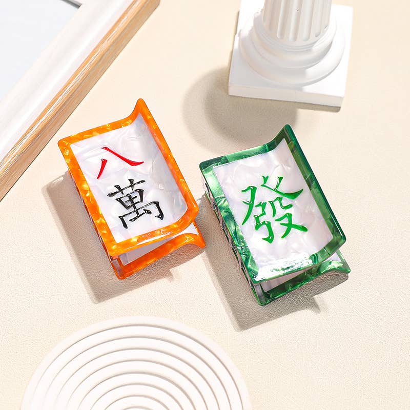 Mahjong Tile Hair Clip
