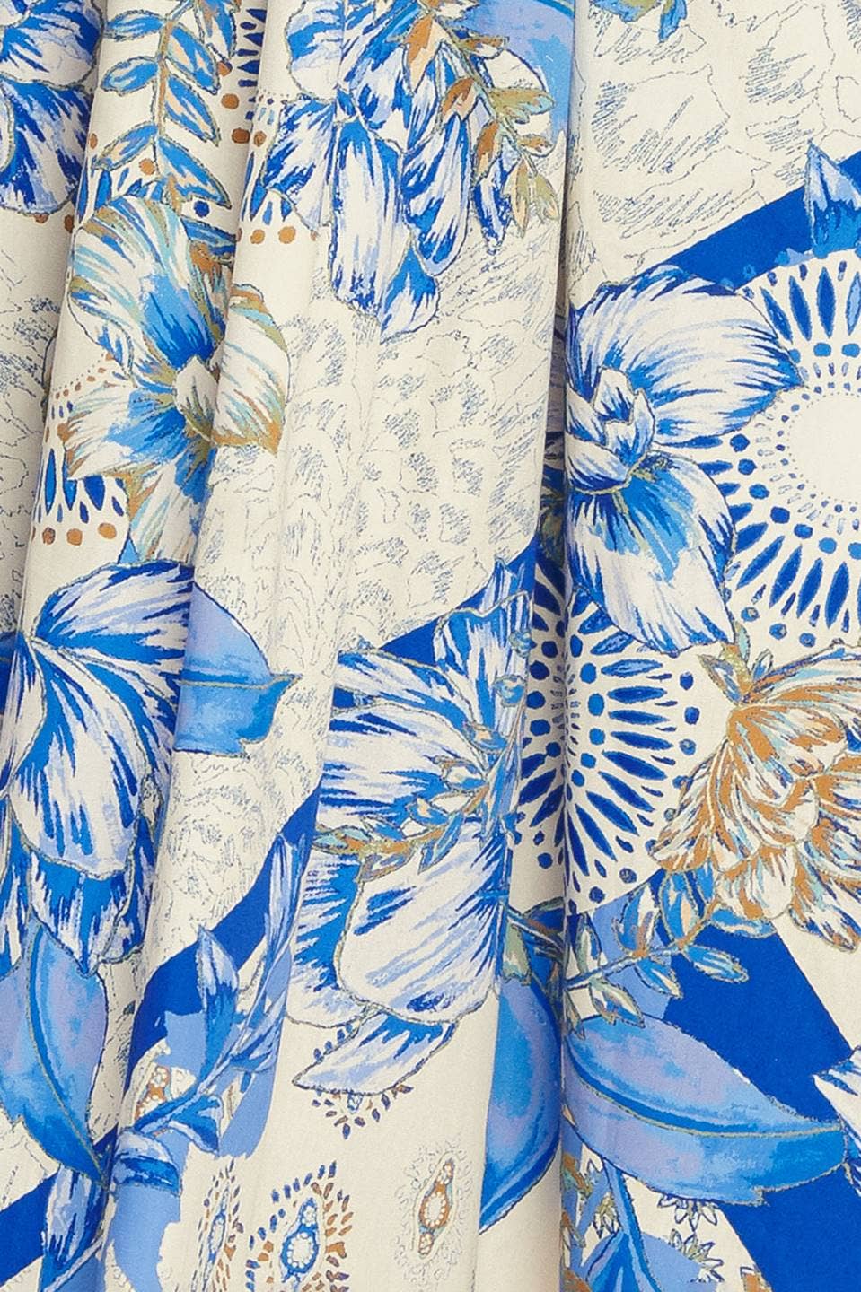 Blue Mix woven maxi dress -