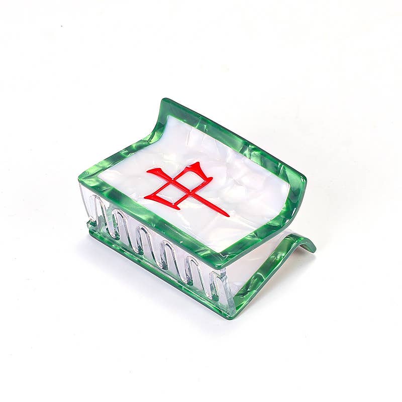 Mahjong Tile Hair Clip