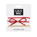 Lulu Mac Bow Bracelet Set- Red