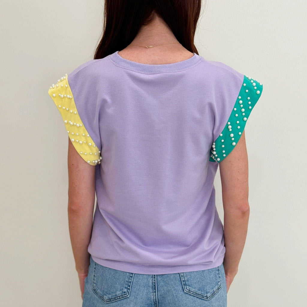 Pastel Mardi Pearl Flutter Sleeve